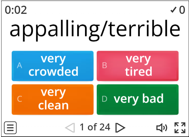 Image of 
<span>B2/C1/C2: Alternatives to 'Very' 4 (quiz)</span>
