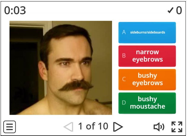 Image of 
<span>C1/C2: Describing Facial Hair (quiz)</span>
