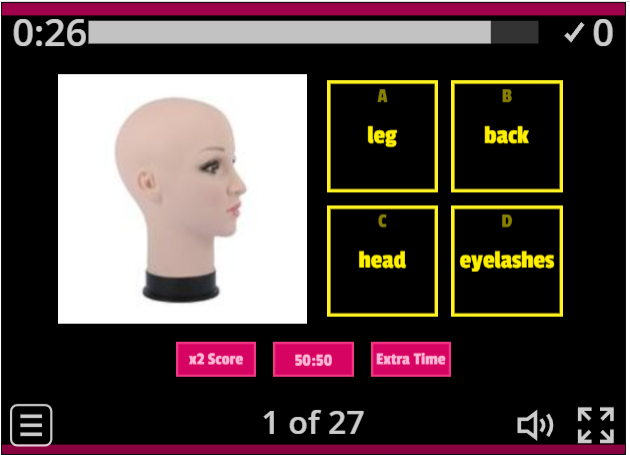 Image of 
<span>A1.2: Parts of the body quiz</span>
