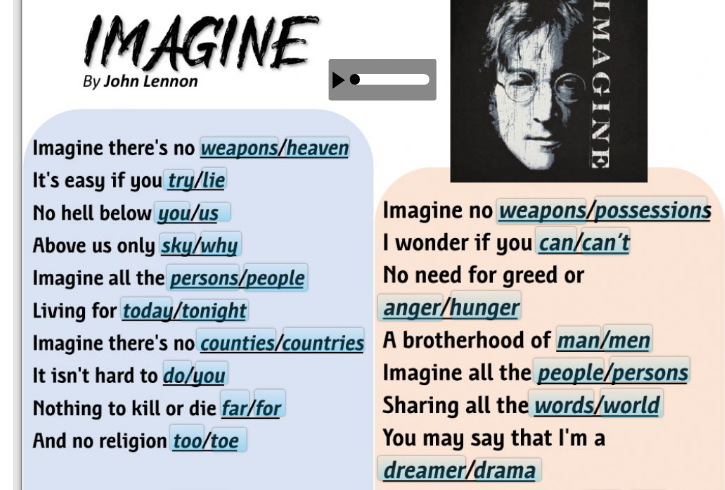 Image of 
<span>A2: John Lennon - Imagine </span>
