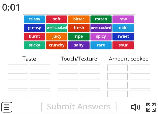 Image of 
<span>B2: Describing food</span>
