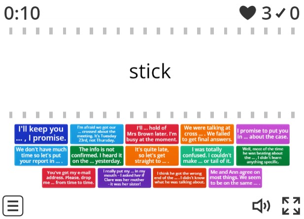 Image of 
<span>C1: Communication idioms (find the match)</span>
