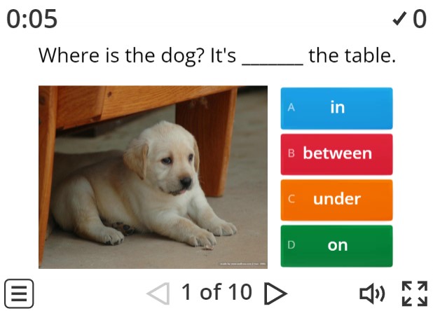 Image of 
<span>A1.2: Prepositions of place 3</span>
