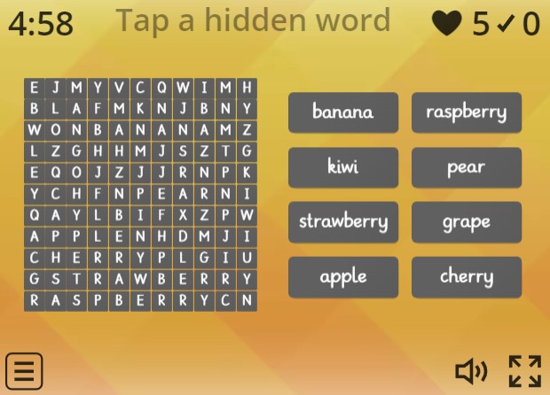 Image of 
<span>A1.2: Fruit wordsearch</span>
