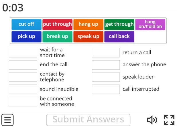 Image of 
<span>B1: Telephone Phrasal Verbs</span>
