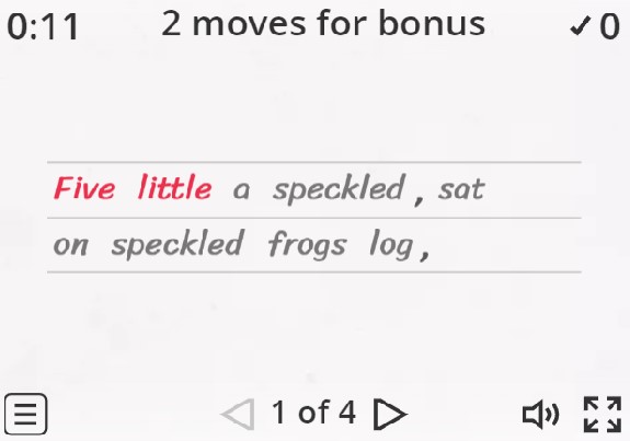 Image of 
<span>A1.1: Five little speckled frogs</span>
