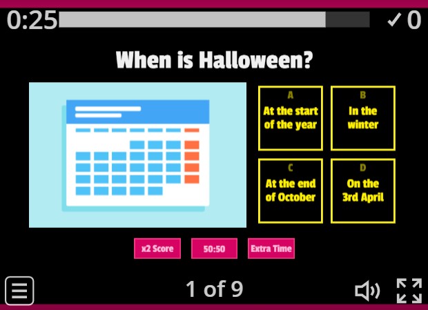 Image of 
<span>A2: Halloween (gameshow quiz)</span>
