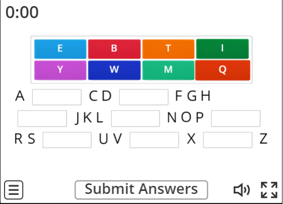 Image of 
<span>A1.1: Alphabet (missing letters)</span>
