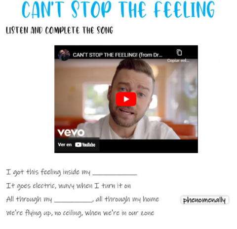 B1: Can't Stop The Feeling | Eslmooc.com