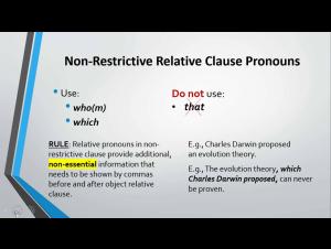 Embedded thumbnail for (ESL): Restrictive vs. Nonrestrictive (Object) Relative Clauses