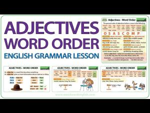 Embedded thumbnail for Adjectives Word Order - English Grammar Lesson