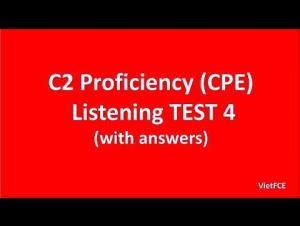 Embedded thumbnail for C2 Proficiency (CPE) Listening Test 4 with answers