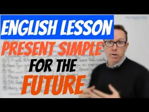 Embedded thumbnail for English lesson - Present simple as a future tense